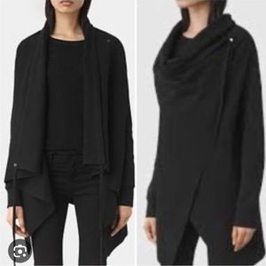 ALLSAINTS Drape Sweater in Jet Black